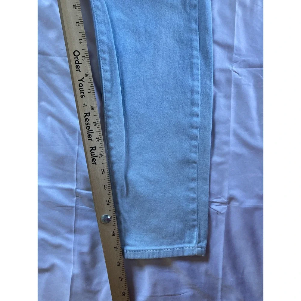 Michael Kors Izzy Skinny Jeans Womens 34 Waist Light Blue Stretch Denim Skinny